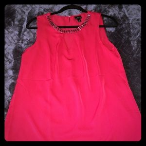 Red Embellished tank